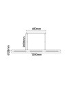 MECA * LÁMPARA LINEAL 28W 4000K NEGRA